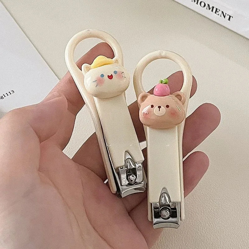 Baby Cute Cartoon Animal Bear Nail Clippers – Portable Nail Scissors, Clippers, Beauty Trimmer Care Accessories for Kids & Girls
