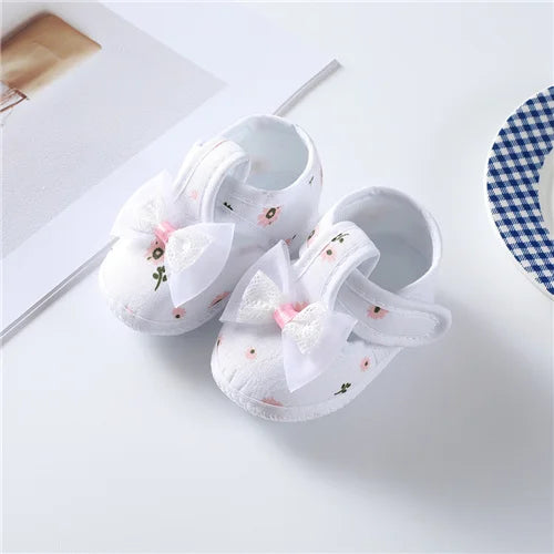 0-12 Month Baby Girl & Boy Shoes – Cotton Soft First Walkers, Cute Newborn Infant Toddler Shoes for Spring
