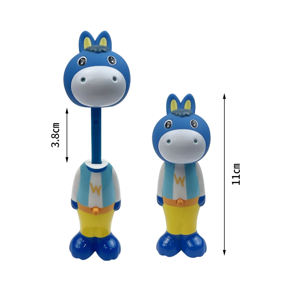 Baby Retractable Toothbrush, Cute Cartoon Animal Shape, 1PC Soft Toothbrush, Kids Dental Oral Care Brush Tool, Training Toothbrush
