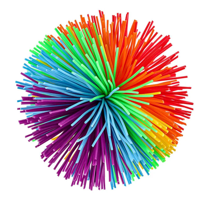 Rainbow Stringy Balls – Sensory Fidget Toys for Kids, Bouncy Party Favors & Outdoor Fun Games