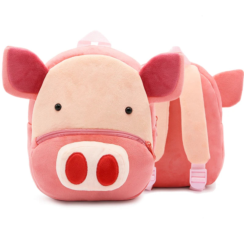 Cute Cartoon Animal School Bags – Plush Backpack for Kindergarten Kids, Boys & Girls - Kidzy Market