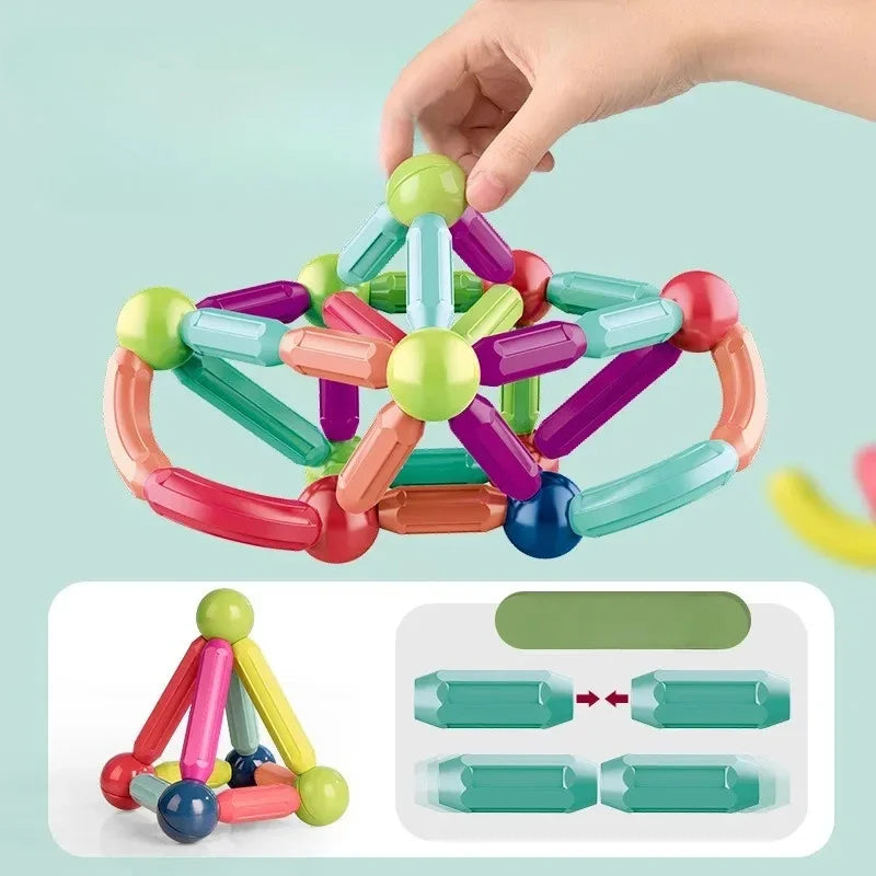 Assembled Magnetic Building Blocks Cube Set Early Education Toy