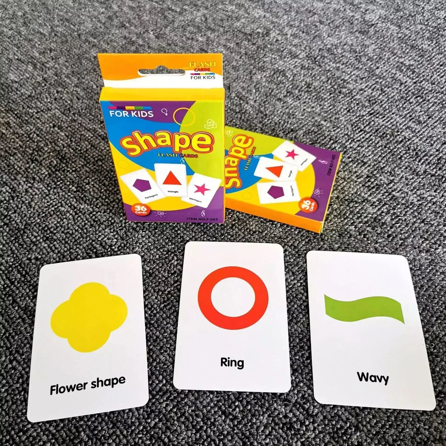 36pcs Children Cognition Cards - Body Parts, Animal, Fruits Double-Sided Flashcards, Montessori Early Educational Toys for Baby Kids Gifts