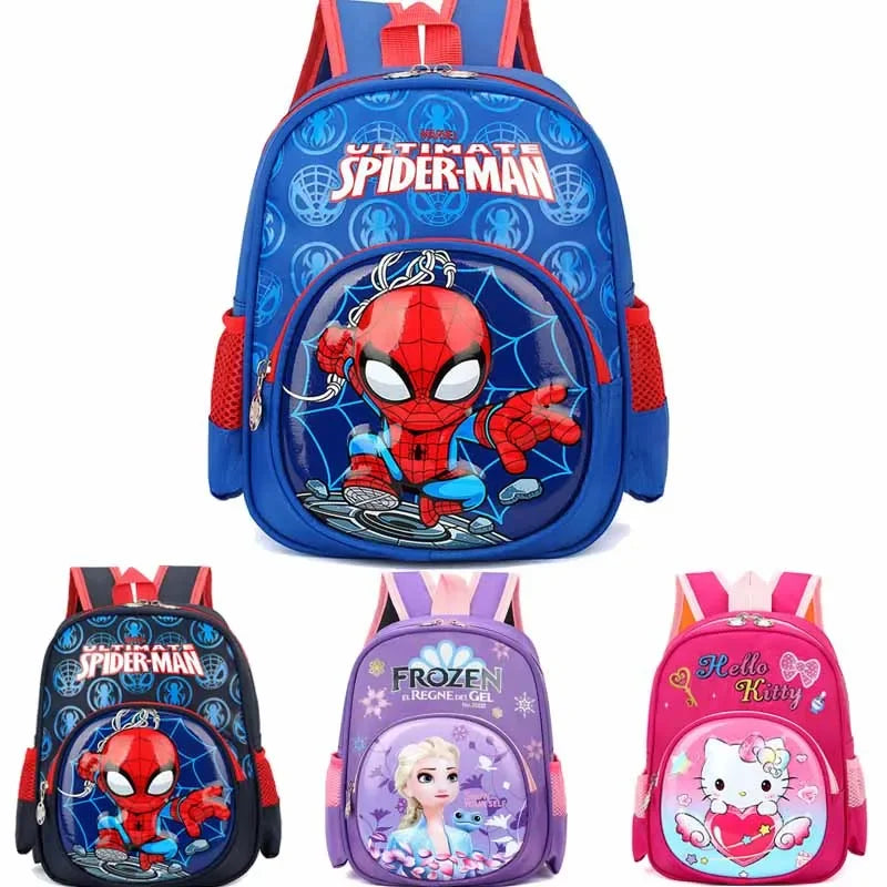 Fashion Brand Children Cartoon Spider Schoolbag – Disney Backpack for Boys & Girls, Cute Kitty Two-Shoulder Bag Kids Bags - Kidzy Market