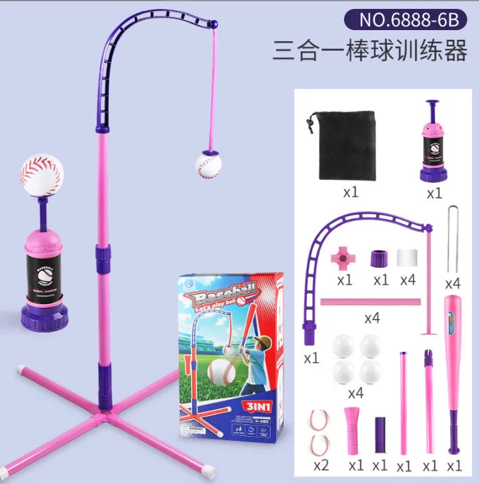 3-in-1 TEE Baseball Set – Outdoor Sports Training Machine, Parent-Child Interactive Toy for Kids