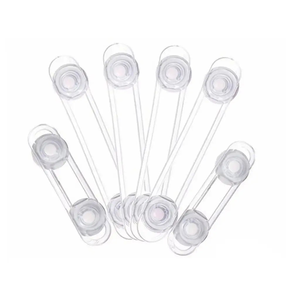 5Pcs Furniture Accessory Child Safety Lock Fridge Cabinet Door Transparent Drawer Fixed Locks ABS Plastic Portable