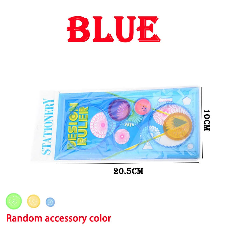 Geometry Spirograph Drawing Stencil Set – Painting Template and Ruler Art Craft for Kids, Creative Educational Toy with Flower Designs