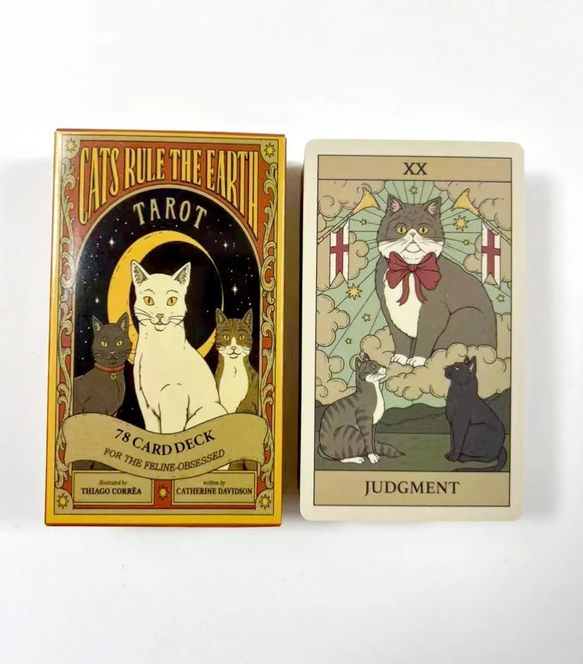 Cats Rule Earth Tarot Card Deck - 78 Oracle Cards, English Edition for Divination & Visionary Guidance