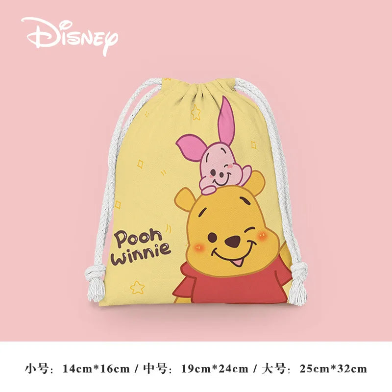 Anime Winnie the Pooh Backpack – Cartoon Pooh, Eeyore & Tigger Drawstring Bag, Student Nonwoven Storage Bag, Kid Shower Supplies & Gift - Kidzy Market
