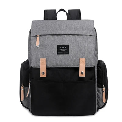 LAND Mommy Diaper Bag – Large Capacity Travel Nappy Backpack with Changing Mat, Convenient Baby Nursing Bag for Mothers - Kidzy Market