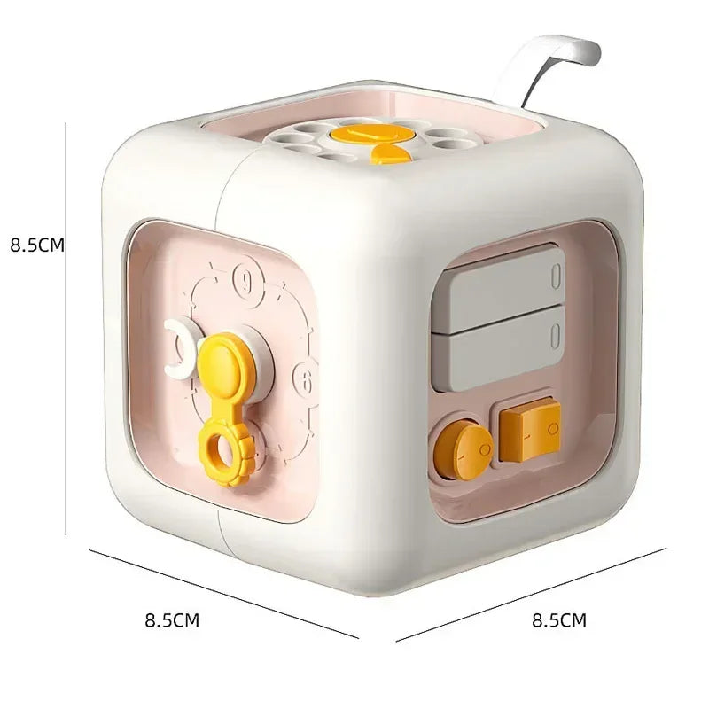 6-in-1 Montessori Educational Toys – Sensory Busy Board, Baby Practice Skills Drawer Cube, Fidget Educational Toy for Girls and Boys