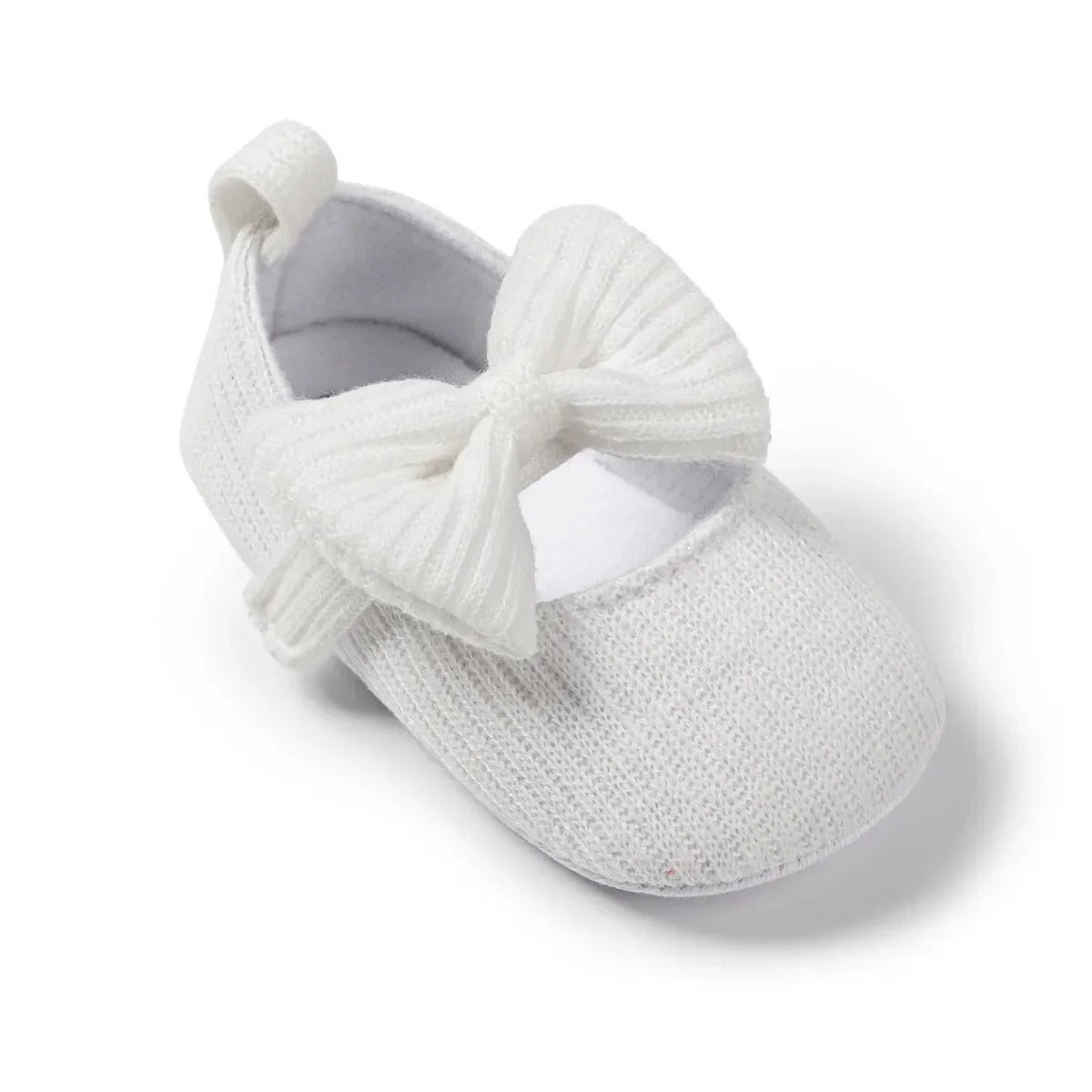 Meckior Spring Autumn Cotton Sole Baby Girl Shoes – Newborn Toddler Bow Love First Walkers Anti-Slip Moccasins