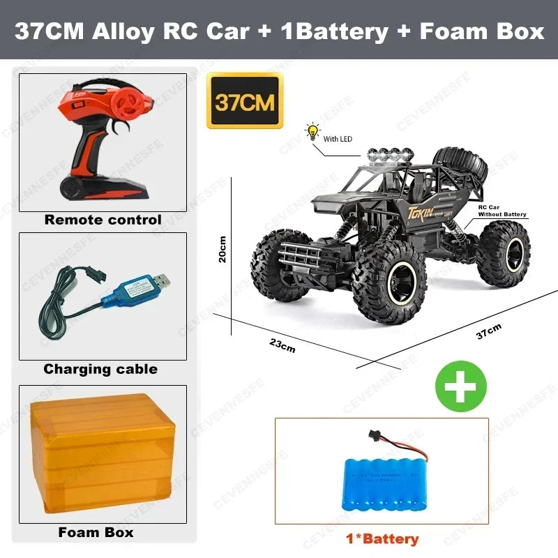 4WD Off-Road RC Car Remote Control Buggy Truck with LED Lights