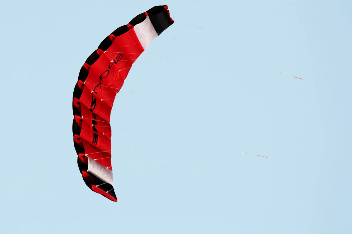 Outdoor Fun Sports High Quality 1.8m Dual Line Parafoil Parachute Beach Kite – Easy to Fly with Flying Tools
