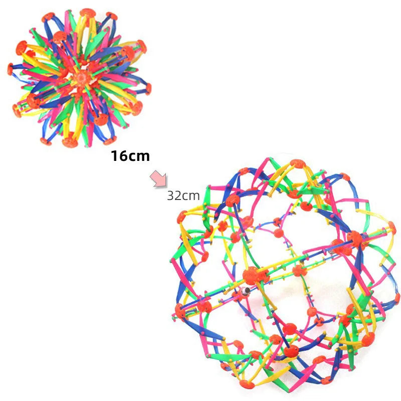 Children’s Magic Telescopic Ball – Stretchable Flower Ball for Throwing & Kicking, Outdoor Parent-Child Interactive Toy