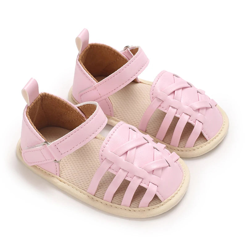 Summer Newborn Infant Baby Girls Princess First Walker Shoes – Soft Sole Sandals & Beach Slippers