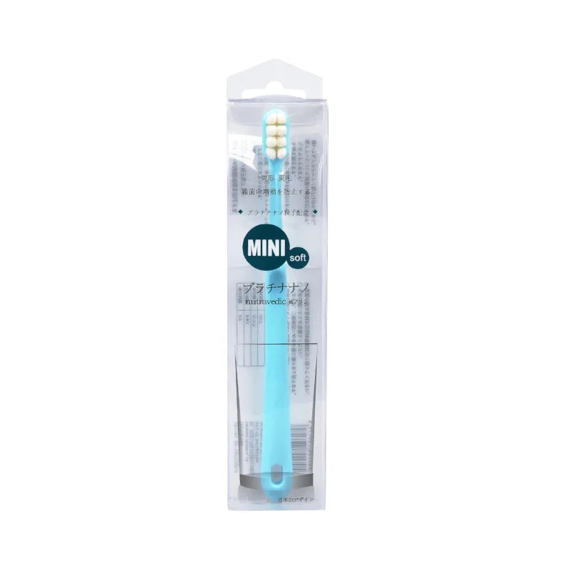 Gentle Toothbrush for Sensitive Teeth, 8 Bristle Bundles, Advanced Adult Toothbrush for Household Use