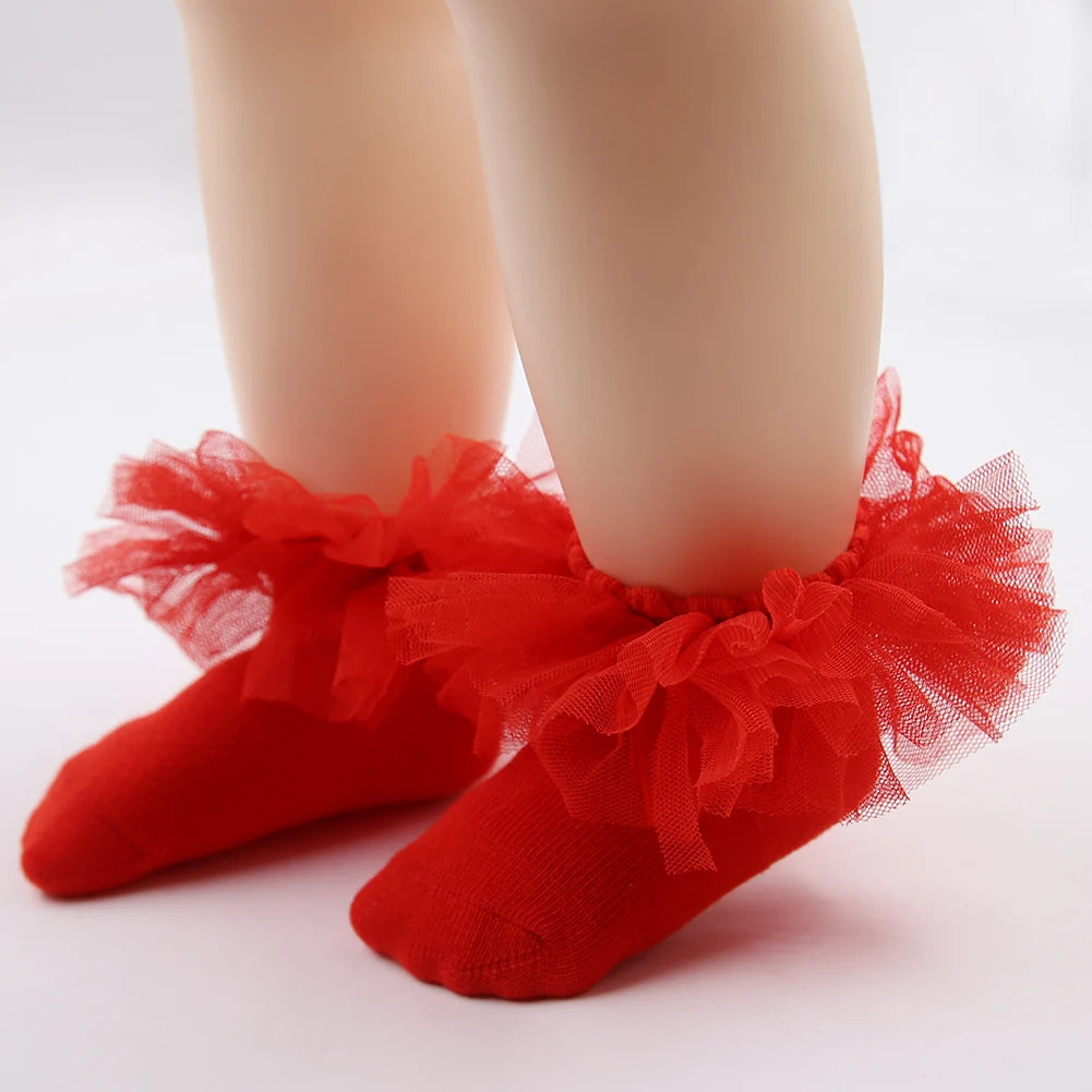 0-24M New Summer Thin Korean Lace Princess Baby Socks | Comfortable, Elastic, Soft & Breathable Leg Tights for Girls