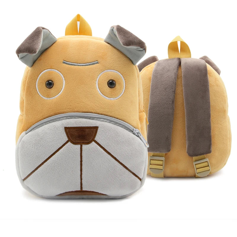 Cute Cartoon Animal School Bags – Plush Backpack for Kindergarten Kids, Boys & Girls - Kidzy Market