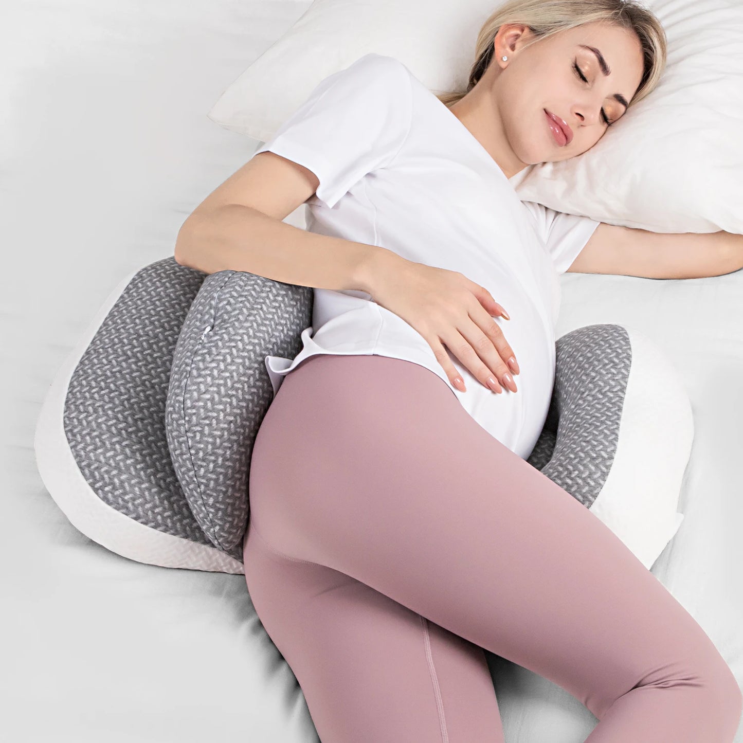 Pregnancy Pillow - Waist Protection & Side Sleeping Support Pillow for Pregnant Women