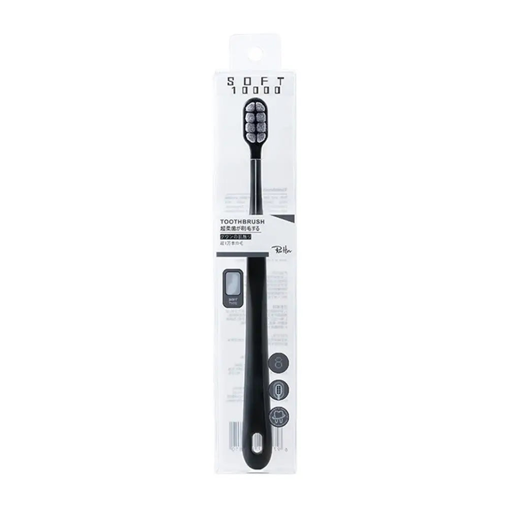 Plush Toothbrush with Super Fine Wave Soft Bristles, 8-Hole Massage for Gum Sensitivity, Adult Soft Hair Toothbrush
