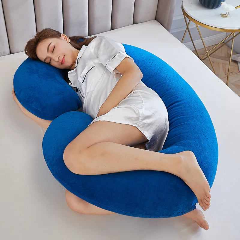 3D Three-Dimensional Waist Pillow – Large C-Shaped Maternity Pillow for Side Sleeping & Postpartum Breastfeeding Support