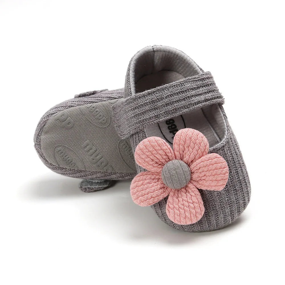 0-18M Baby Girls Cotton Shoes Retro Spring Autumn Toddlers Prewalkers Soft Bottom First Walkers