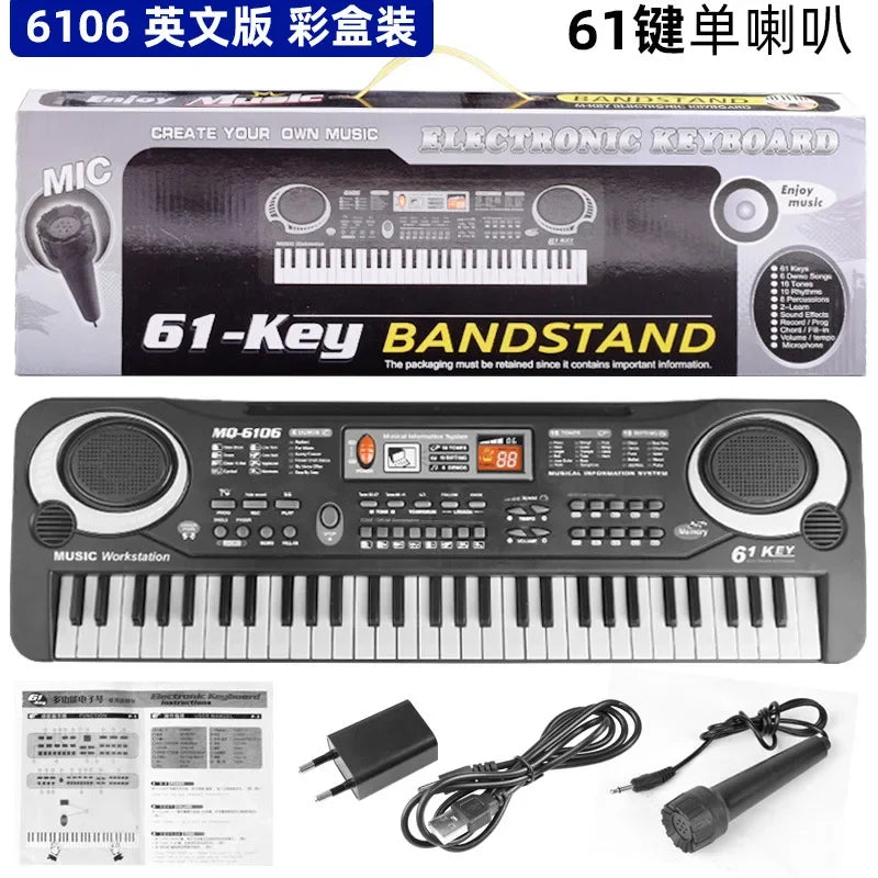 31/61 Keys Children Electronic Keyboard Piano with Microphone – Beginner Musical Instrument, Educational Organ, Perfect Gift for Kids