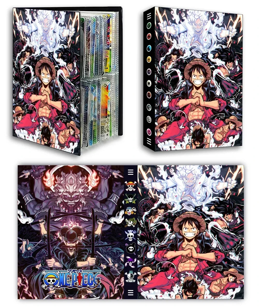 One Piece Card Album – 240pcs Monkey D. Luffy & Roronoa Zoro Game Card Holder Binder for Kids, VMAX Collection Gift
