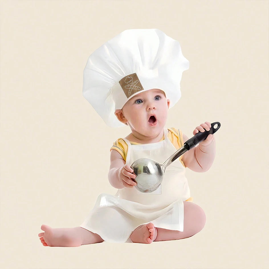 Ylsteed Newborn Chef Set – Baby Boy Photo Props with Bread Print, Newborn Photography Outfit for Picture Shoots