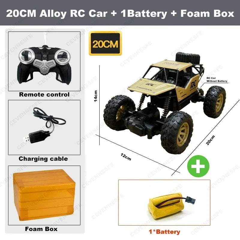 4WD Off-Road RC Car Remote Control Buggy Truck with LED Lights