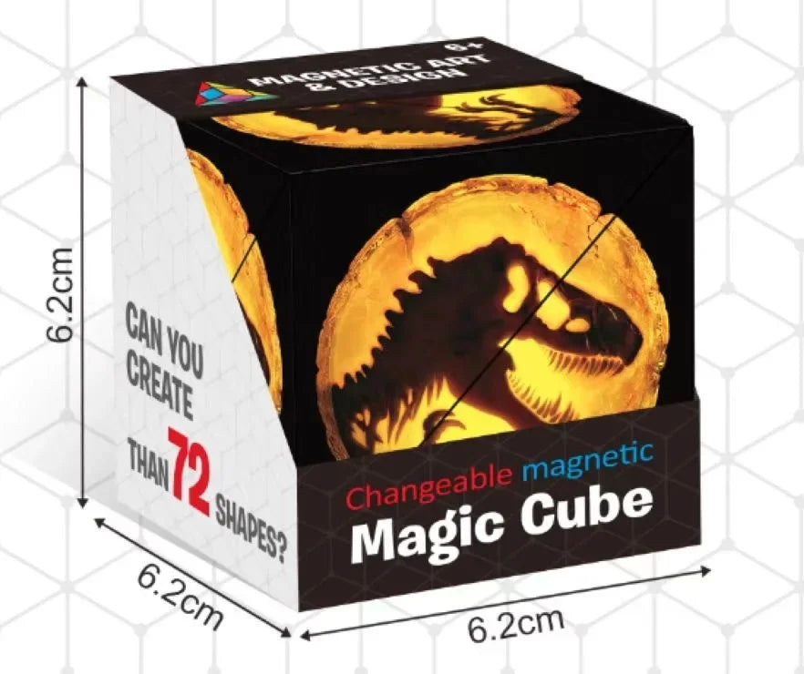Variety Geometric Changeable Magnetic Magic Cube, Anti-Stress 3D Hand Flip Puzzle Cube, Kids Stress Reliever Fidget Toy