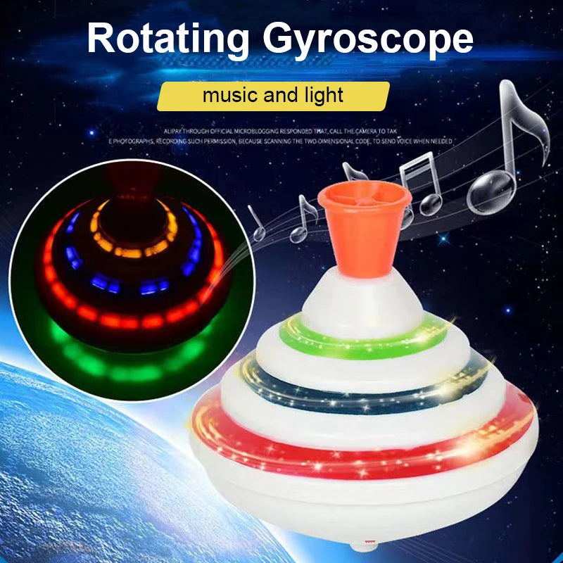 Classic Magic Spinning Tops Toy with LED Light and Music (Children's Toy, 3.5 in)