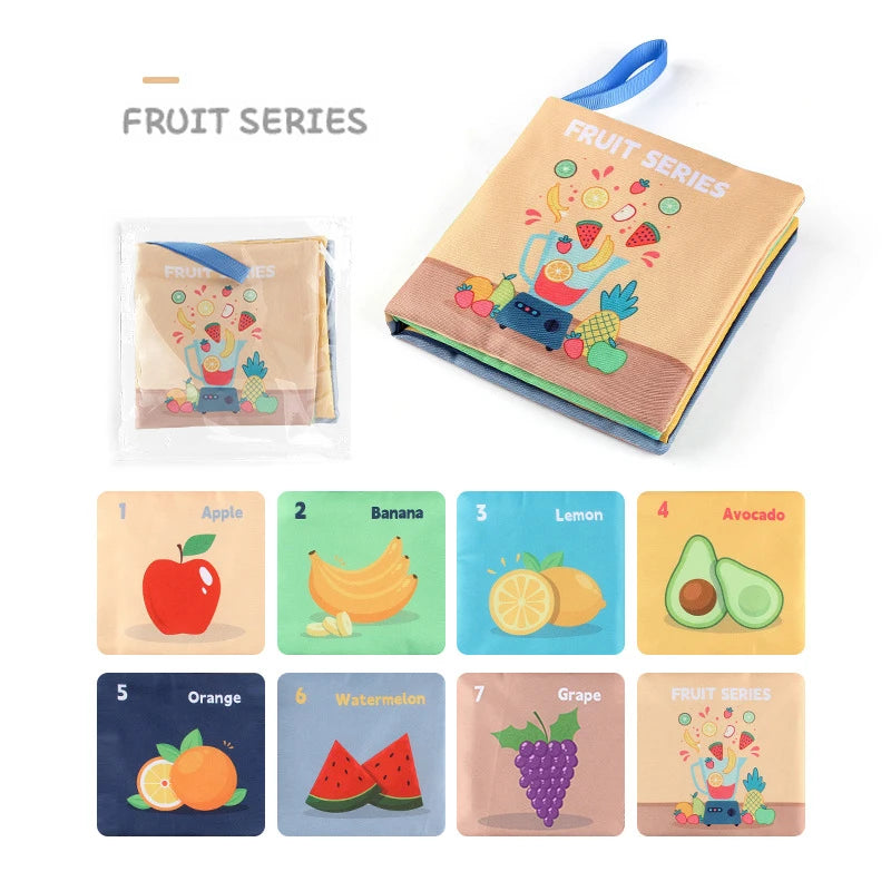 Soft Baby Books Toys - Montessori 3D Touch and Feel High Contrast Cloth Book, Sensory Early Learning Games for Kids, Educational Toys