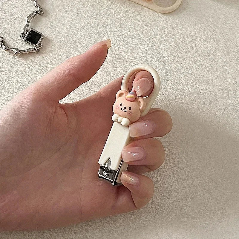 Baby Cute Cartoon Animal Bear Nail Clippers – Portable Nail Scissors, Clippers, Beauty Trimmer Care Accessories for Kids & Girls