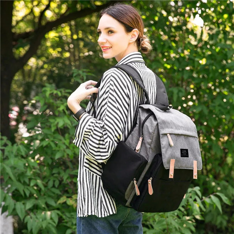 LAND Mommy Diaper Bag – Large Capacity Travel Nappy Backpack with Changing Mat, Convenient Baby Nursing Bag for Mothers - Kidzy Market