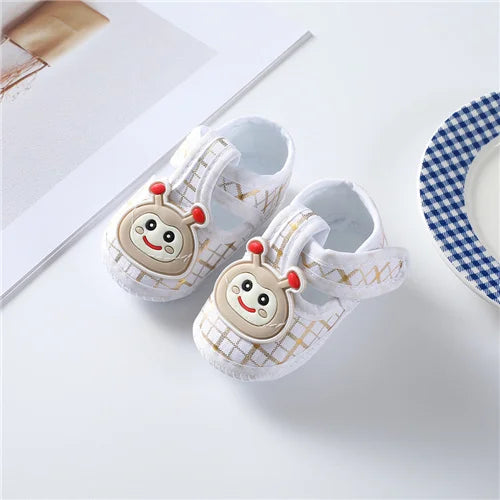 0-12 Month Baby Girl & Boy Shoes – Cotton Soft First Walkers, Cute Newborn Infant Toddler Shoes for Spring