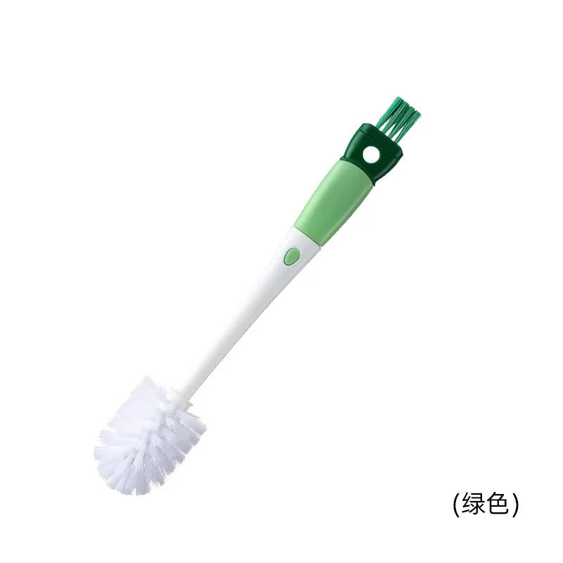 Multipurpose 5-in-1 Brush – Long Handle Carrot Cup Brush, Milk Bottle Brush, Cup Cover Groove & Straw Cleaner