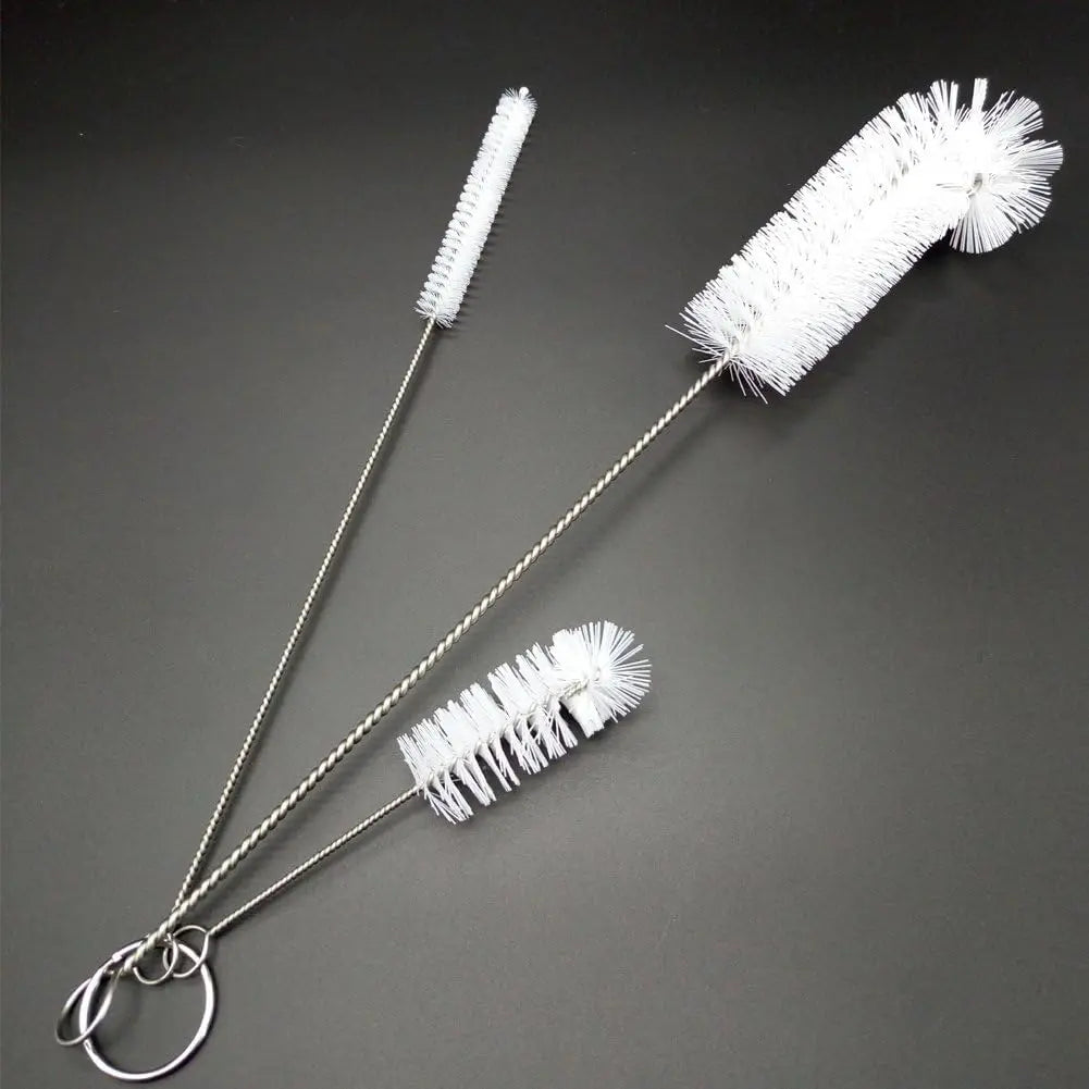 Living and Giving 3-Piece Set of Bottle Cleaning Brushes - Kitchen Nylon Multifunctional Cleaning Brush Set