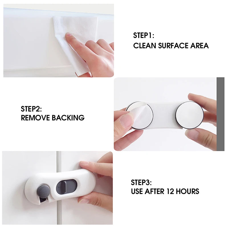 1Pc Home Refrigerator Lock Fridge Freezer Door Catch Lock Toddler Kids Child Cabinet Safety Lock for Baby Safety Child Lock