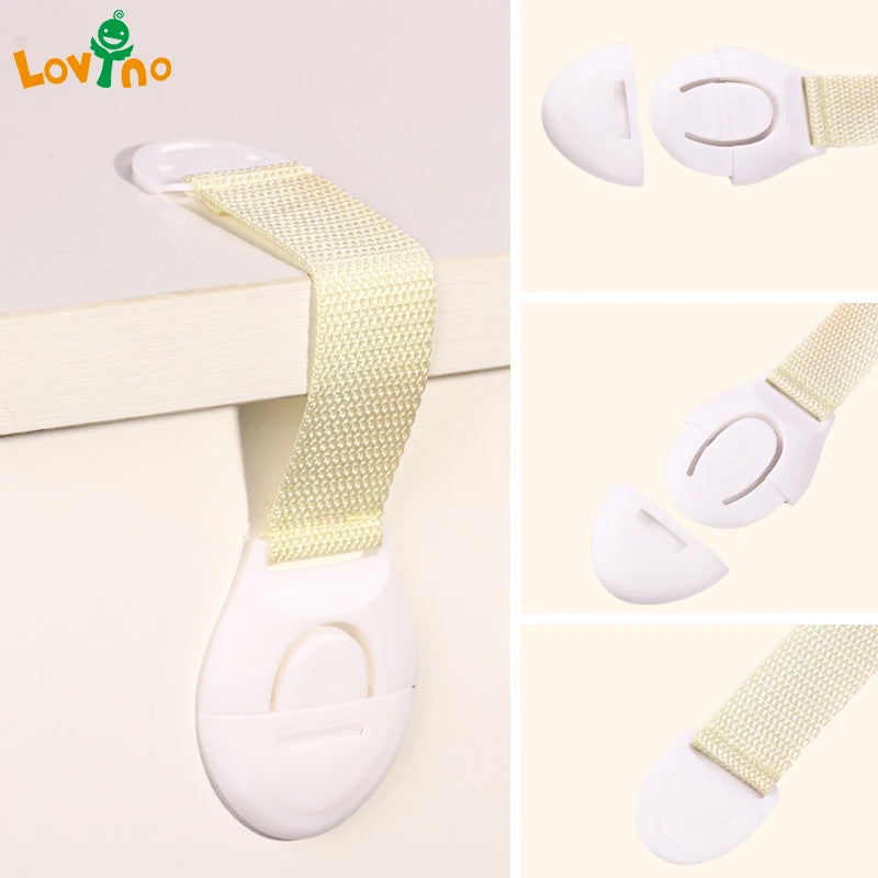 10Pcs/Lot Child Lock Protection of Children Locking Doors for Children's Safety Kids Safety Plastic Protection Safety Lock