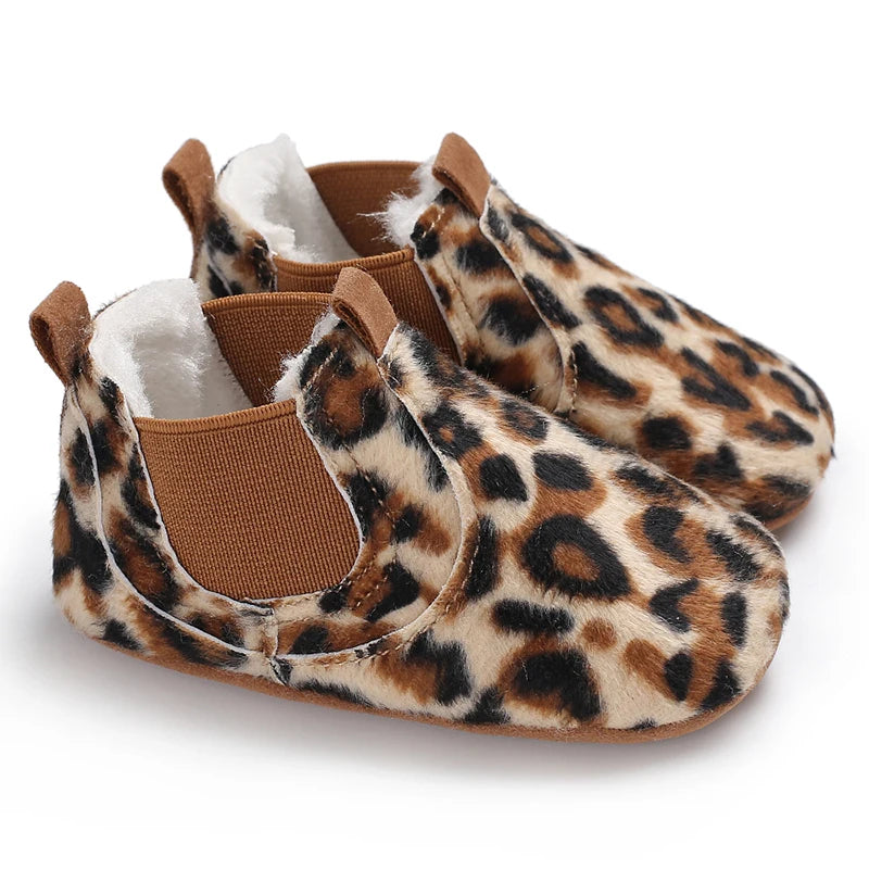 0-18M Newborn Baby Shoes – Cute Leopard Pattern Sports Sandals, Soft Sole Comfortable Walking Shoes for Girls