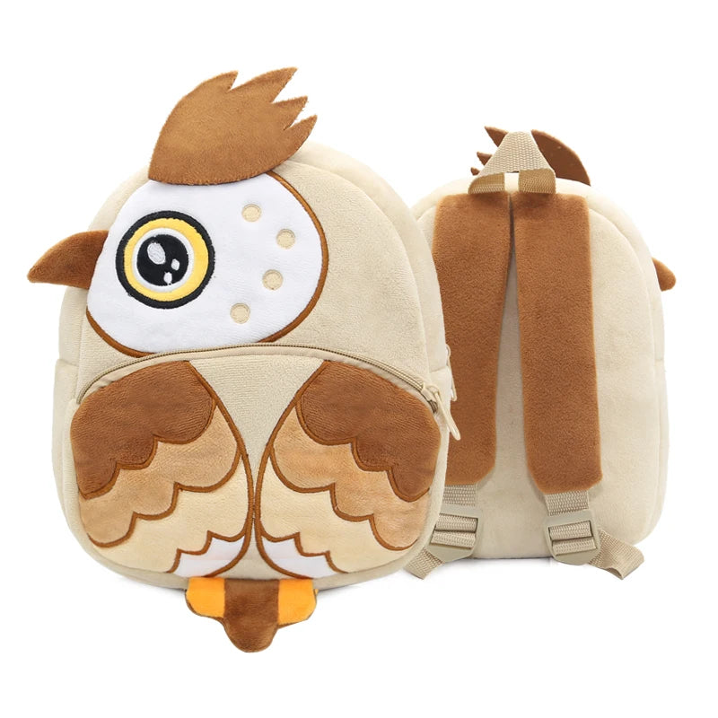 Cute Cartoon Animal School Bags – Plush Backpack for Kindergarten Kids, Boys & Girls - Kidzy Market