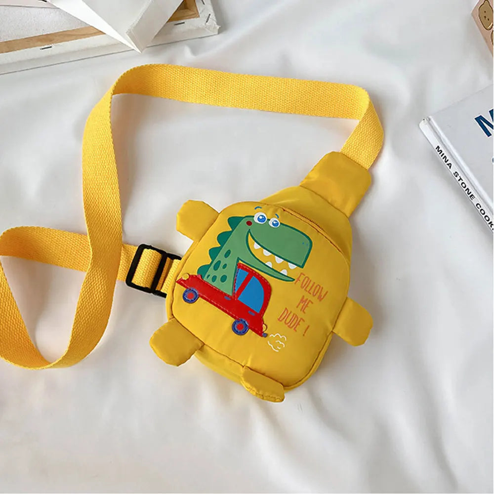Cartoon Toddler Shoulder Bags - Baby Outdoor Travel Backpack, Unisex Dinosaur Mini Cross-body Chest Bag for 3-6 Years - Kidzy Market