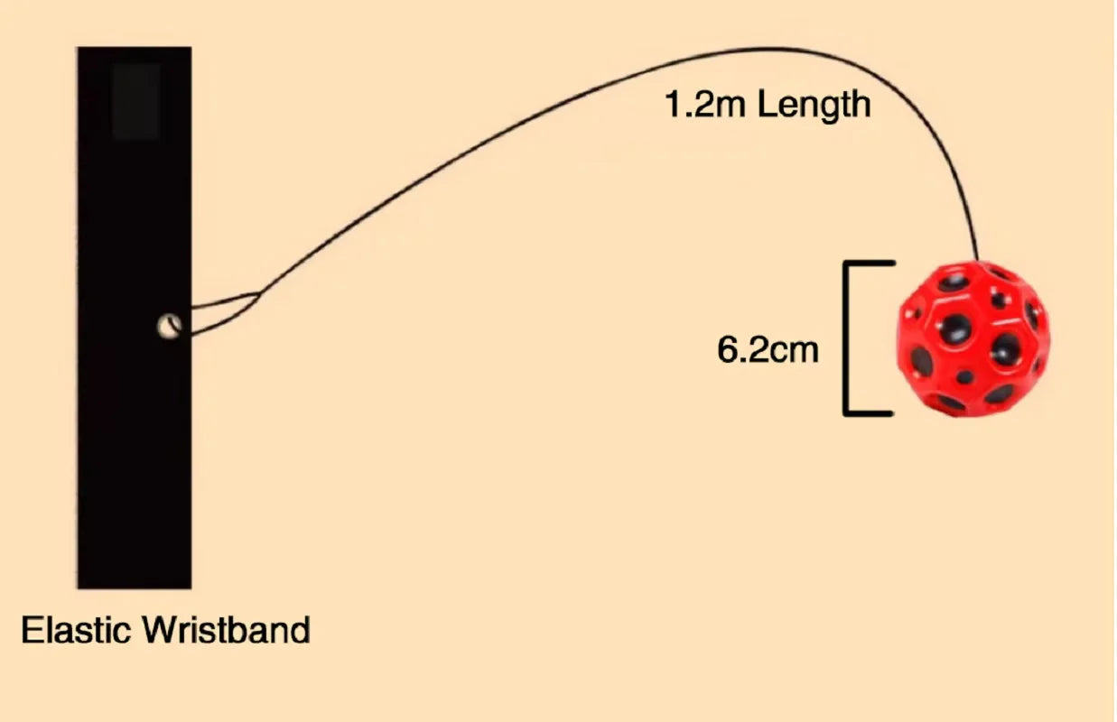 Outdoor Sports Wrist Moon Stone – High Elastic Rebound Rope, Decompression Fitness Ball Toy for Children & Elderly