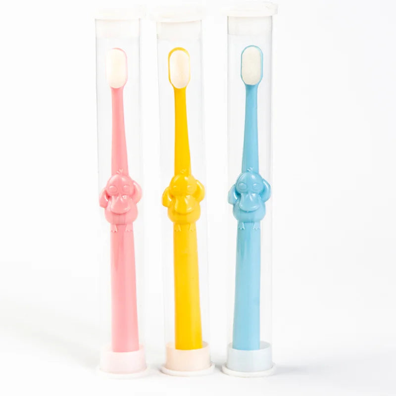 Children’s Toothbrush Oral Care Manual Toothbrush for Baby, Cartoon Rabbit Design, Oral Hygiene Gifts & Toys, 2 Styles