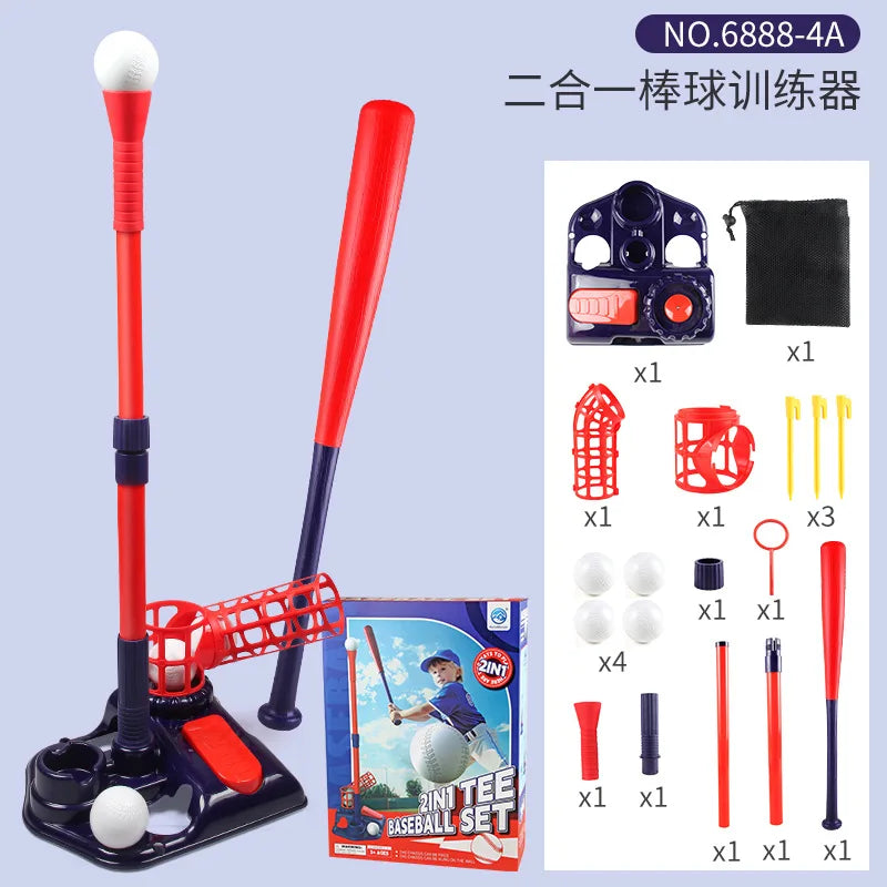 3-in-1 TEE Baseball Set – Outdoor Sports Training Machine, Parent-Child Interactive Toy for Kids