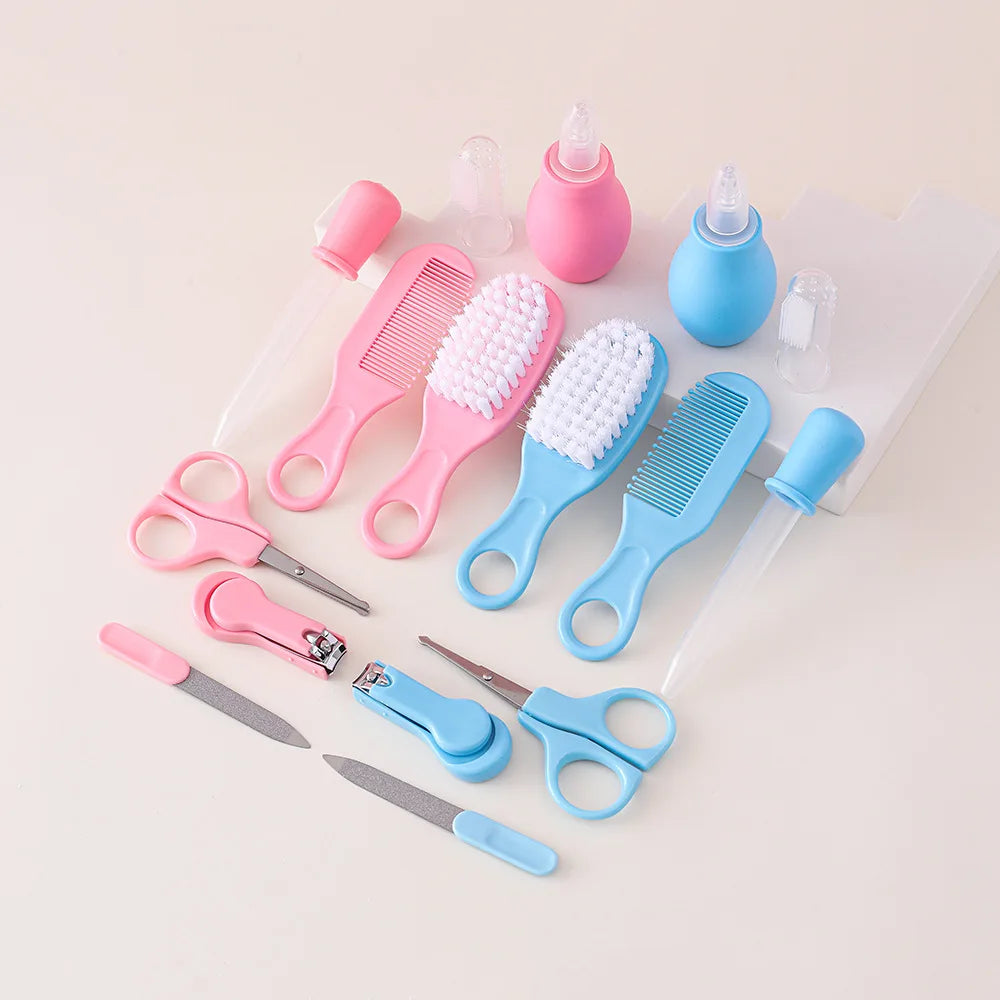 8Pcs/Set Comb & Nose Inhaler Care Set - EVA Package Baby Care Kit - 13Pcs Multifunctional Newborn Baby Nail Clippers