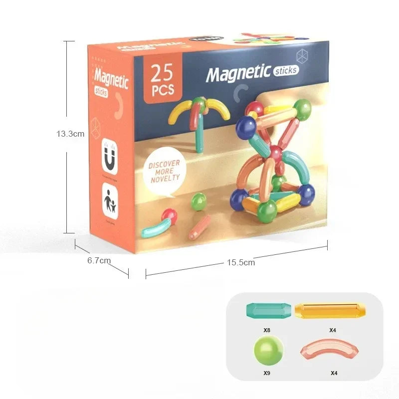 Assembled Magnetic Building Blocks Cube Set Early Education Toy