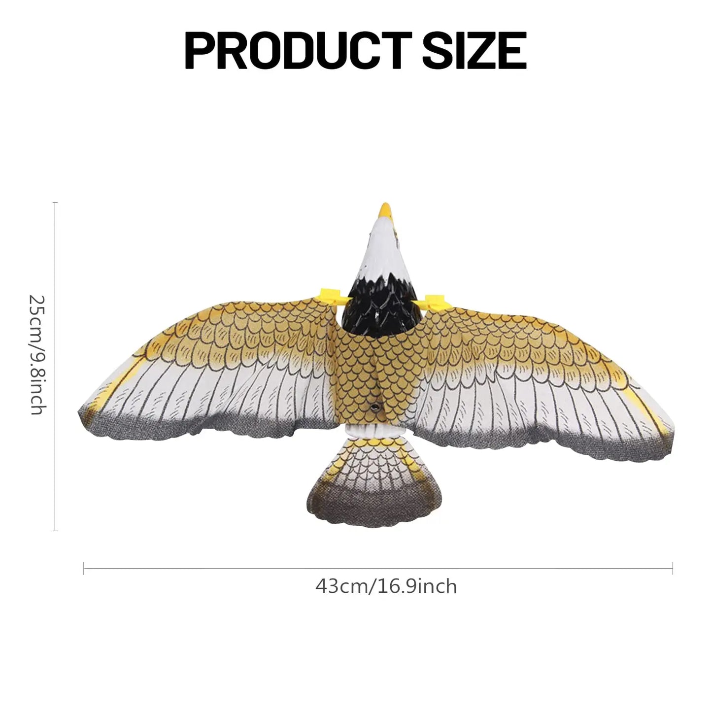Bird Repellent Hanging Eagle Hawk Scarer – Garden Decoy for Pest Protection and Plant Decor